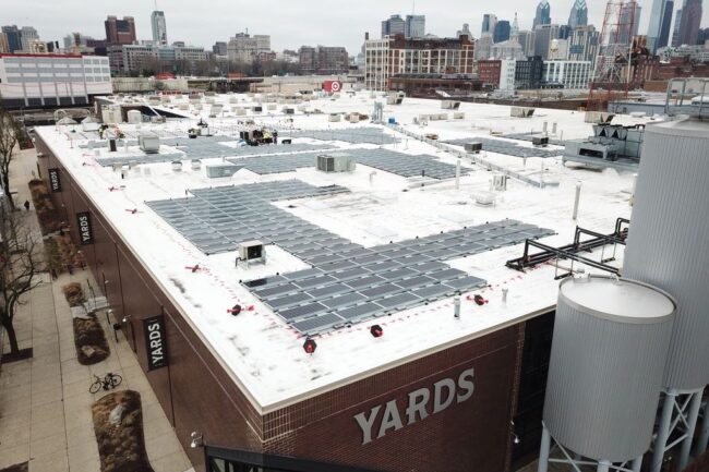 Yards Brewery is located at 5th and Spring Garden in Philadelphia.