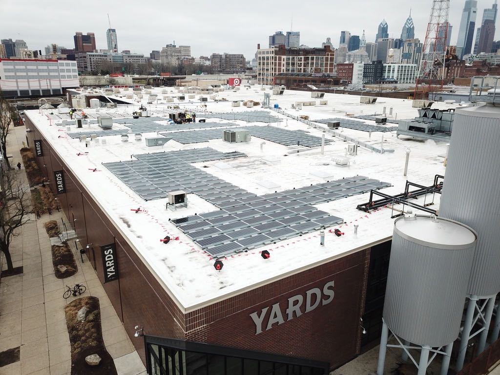 Yards Brewery is located at 5th and Spring Garden in Philadelphia.