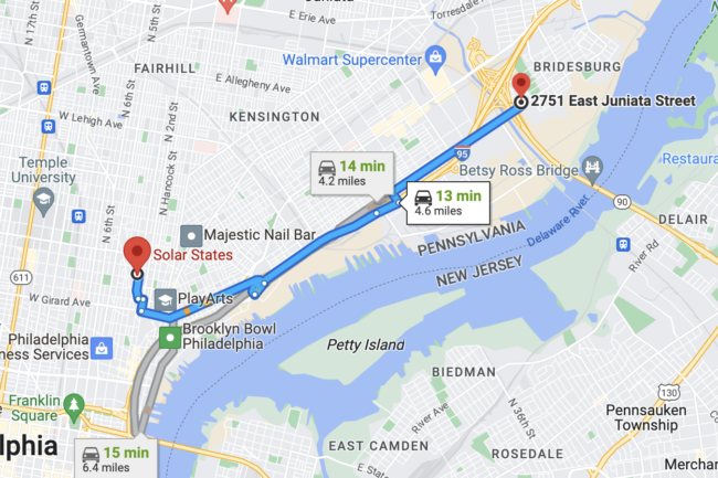 The new warehouse is just a few miles from the old one.